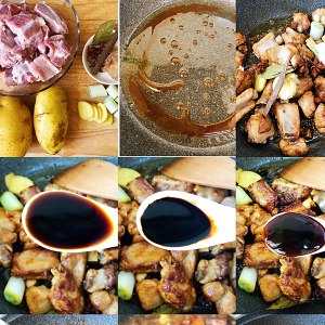 红烧排骨炖土豆的做法 步骤1
